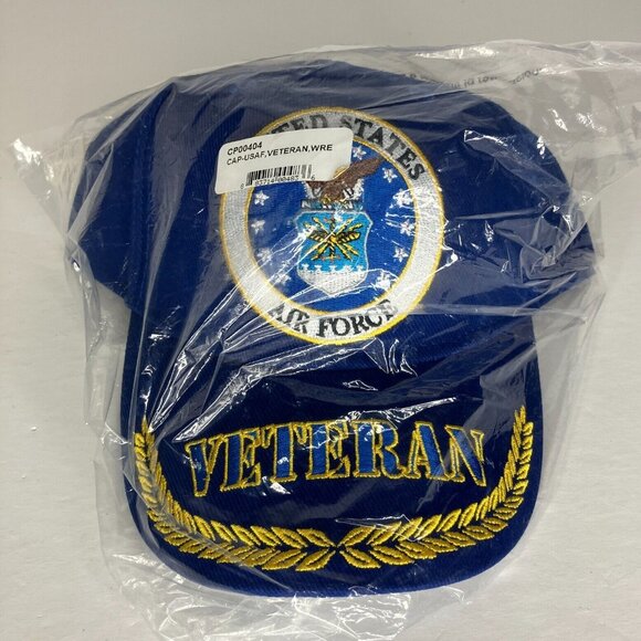 United States Air Force Veteran Blue Adjustable Hat New - Picture 1 of 5